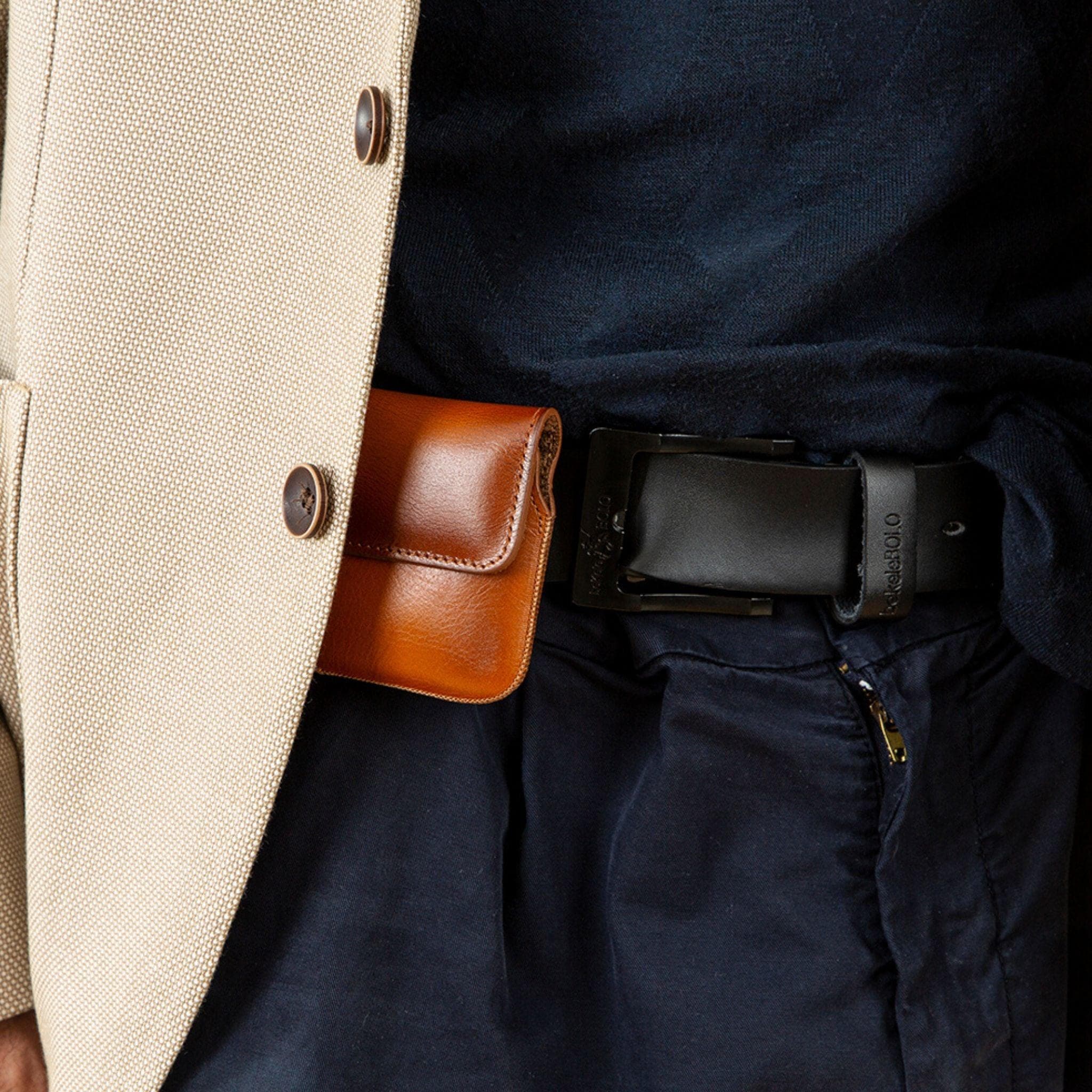 Bayelon Aslant Belt Phone Leather Case - Handcrafted Genuine Leather