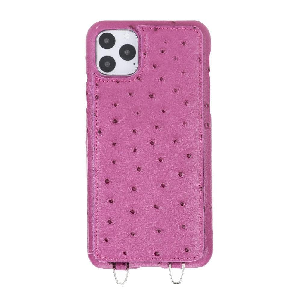 Bouletta Saff iPhone 11 Leather Case with Crossbody Strap - Bouletta I Phone 11 Pro Max Hot Pink