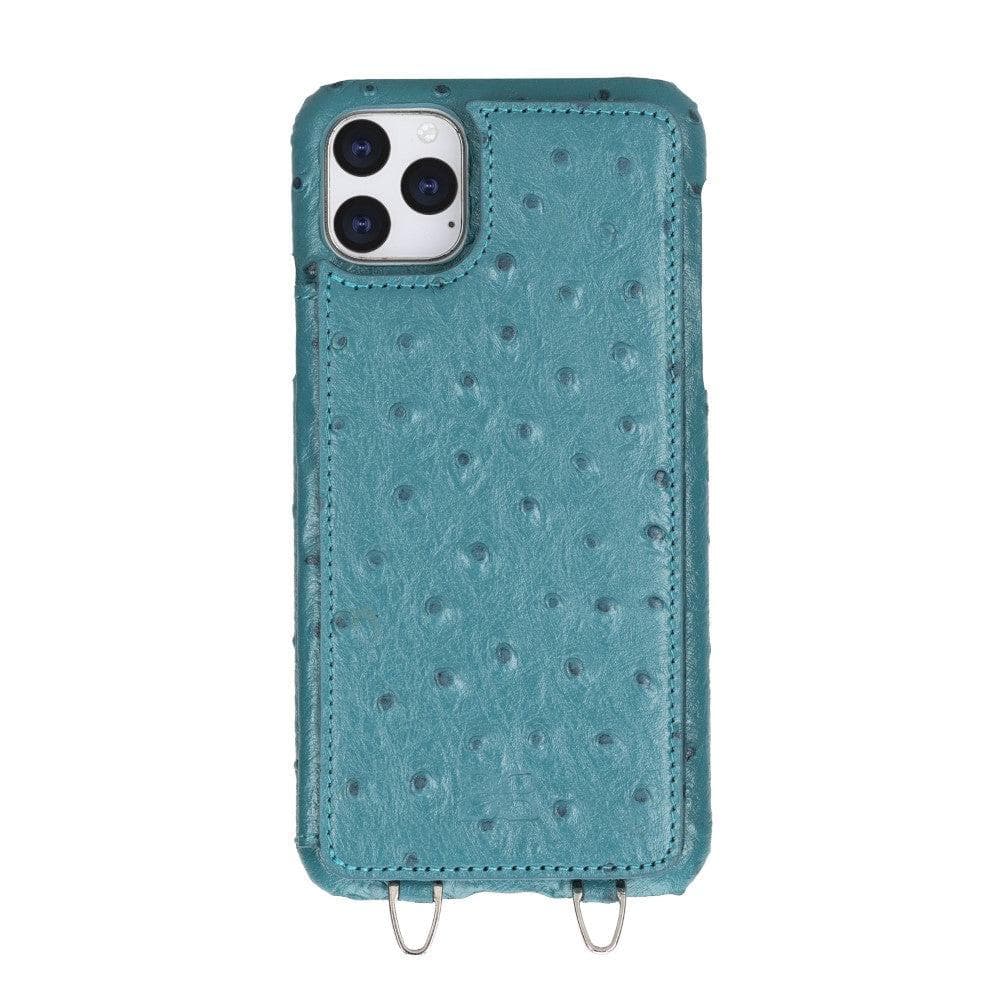 Bouletta Saff iPhone 11 Leather Case with Crossbody Strap - Bouletta I Phone 11 Pro Max Blue