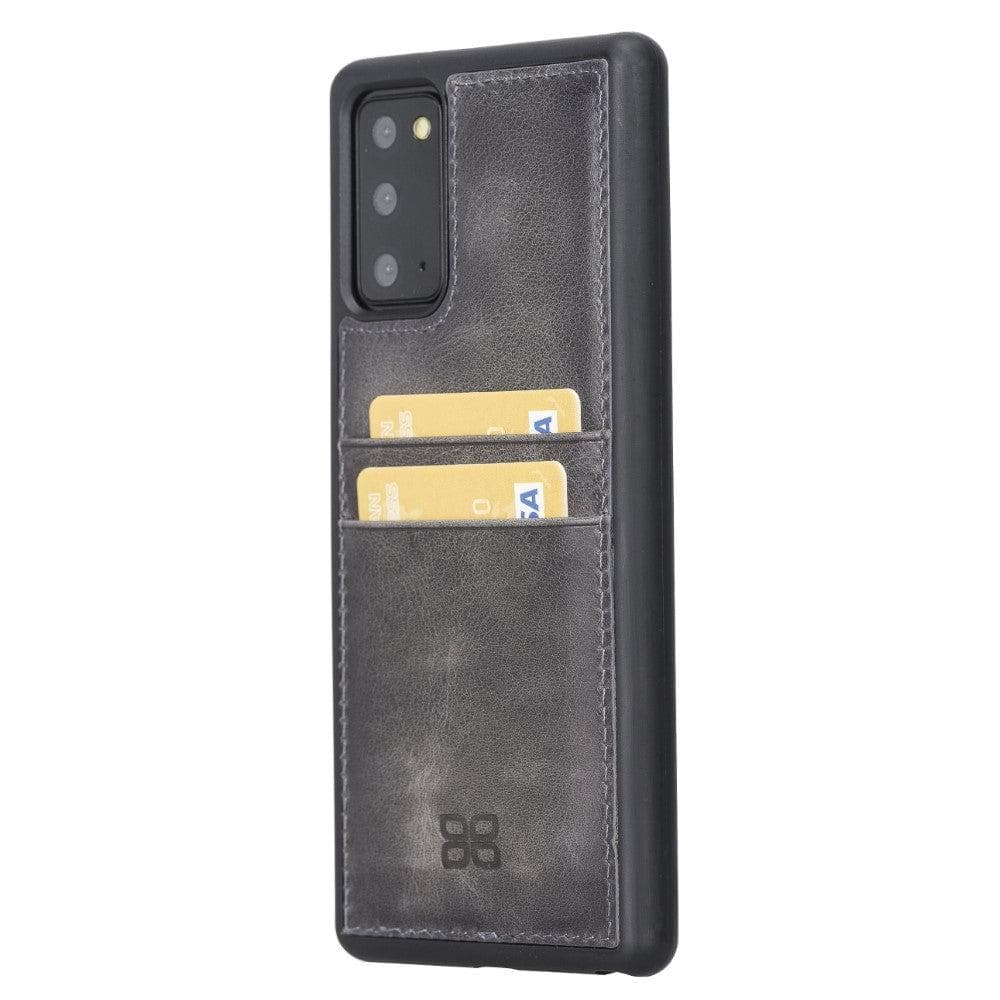 Bouletta Flex Cover Leather Samsung Galaxy Note 20 Case with Card Holder Gray