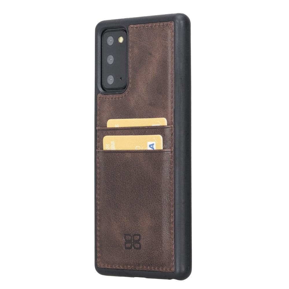 Bouletta Flex Cover Leather Samsung Galaxy Note 20 Case with Card Holder Dark Brown