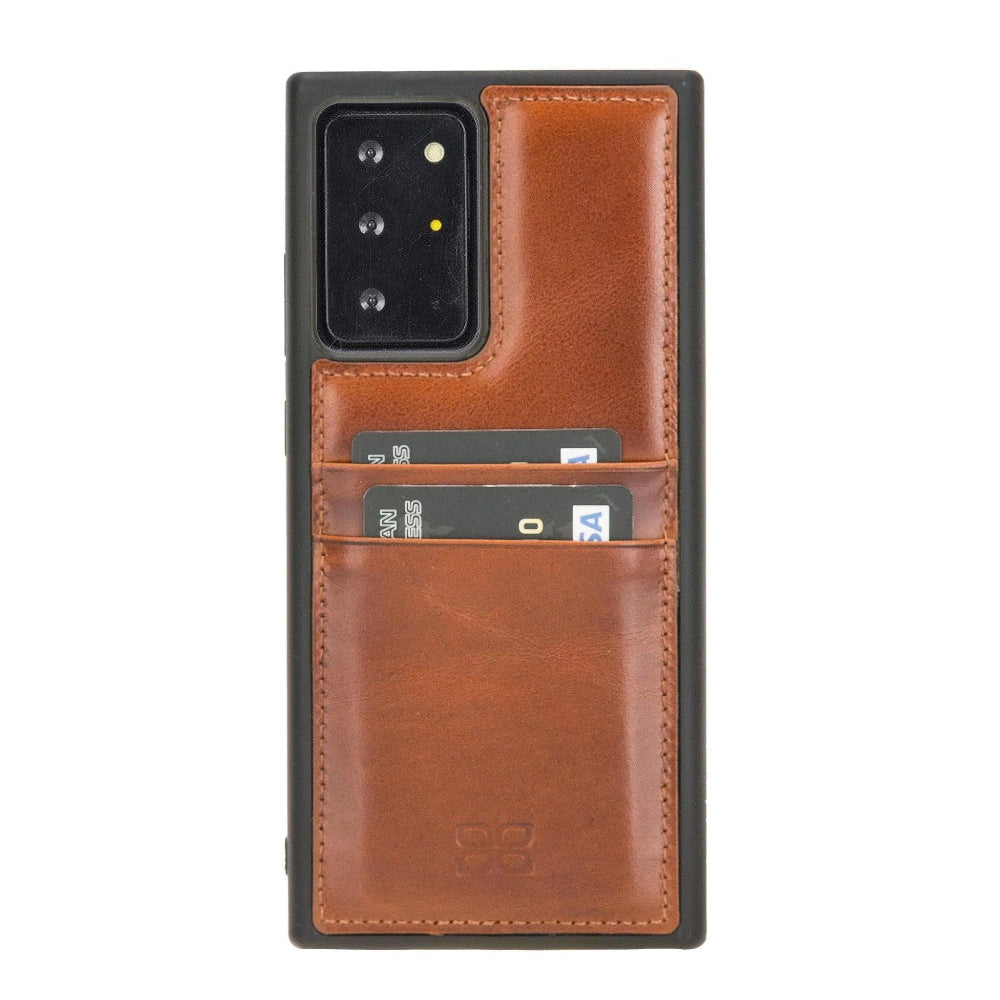 Bouletta Flex Cover Leather Samsung Galaxy Note 20 Case with Card Holder Tan