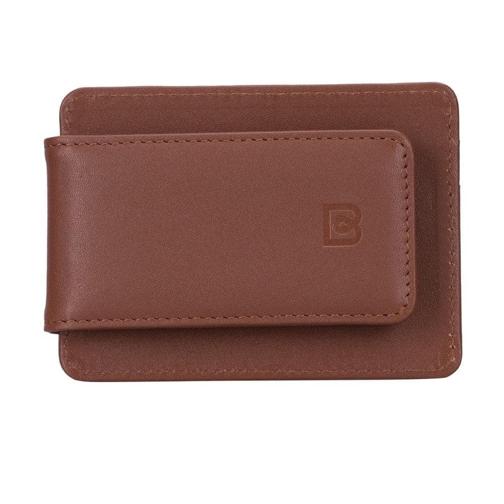 Bayelon Handcrafted Dangly Leather Card Holder Dark Brown