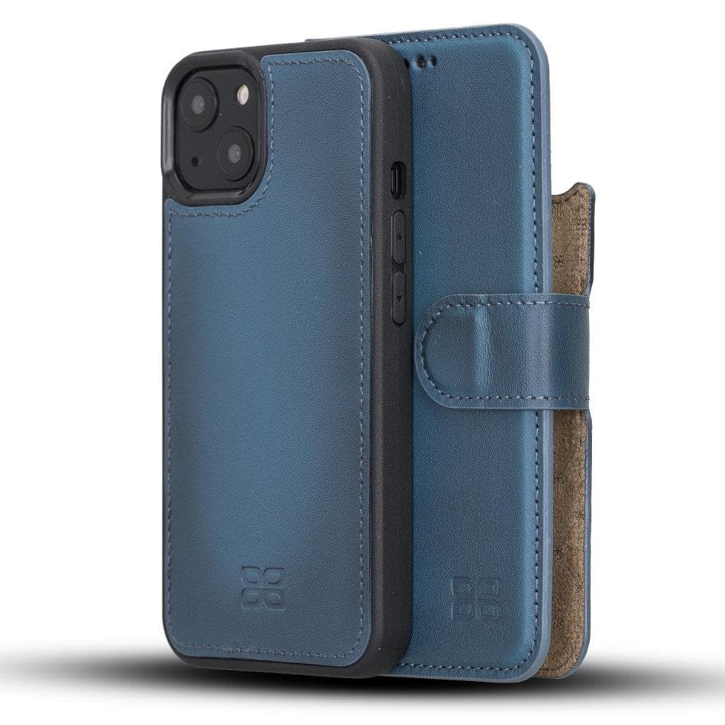 Bayelon Magic iPhone 13 Series Detachable Leather Wallet Case - MW Blue
