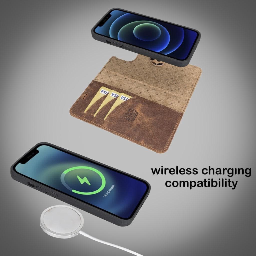 Bayelon Magic iPhone 13 Series Detachable Leather Wallet Case - MW