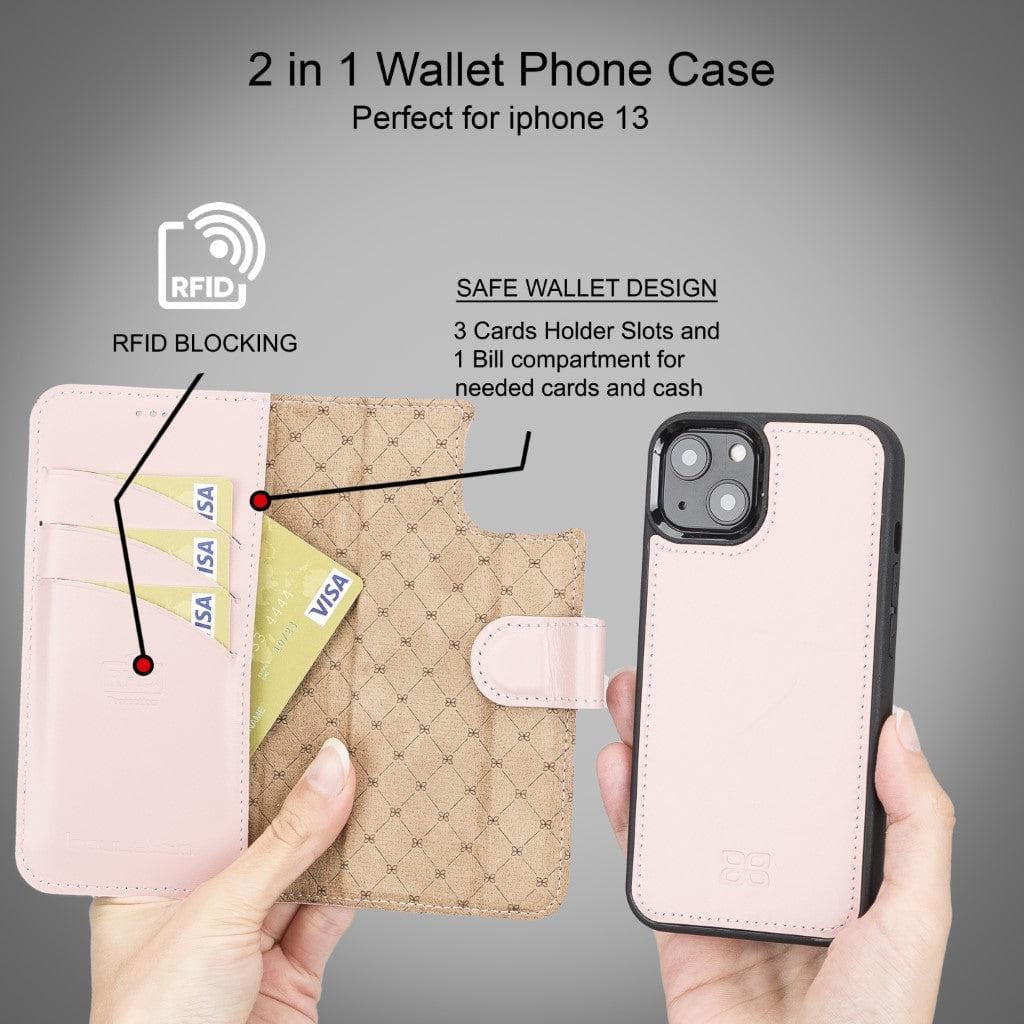 Bayelon Magic iPhone 13 Series Detachable Leather Wallet Case - MW