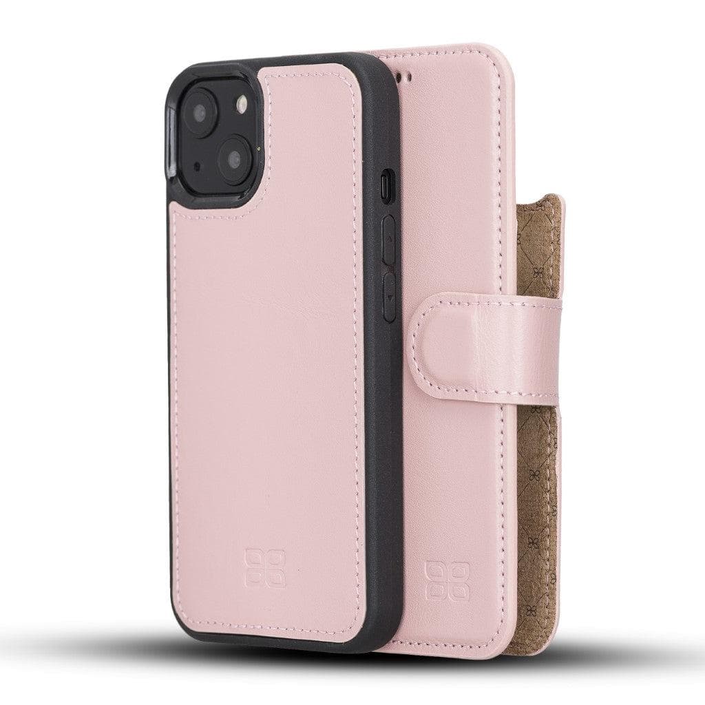 Bayelon Magic iPhone 13 Series Detachable Leather Wallet Case - MW Pink