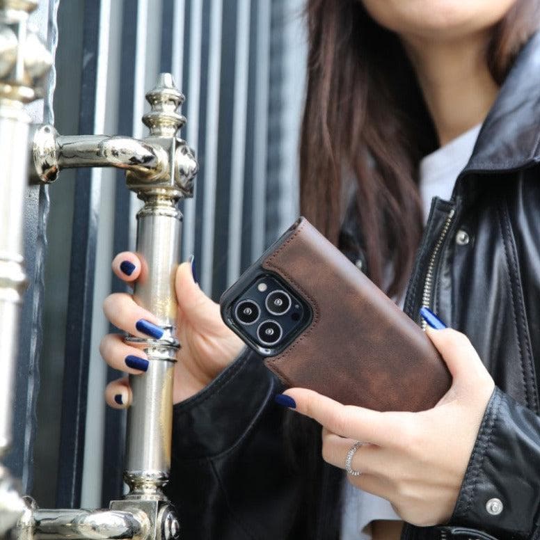 Bayelon Magic iPhone 13 Series Detachable Leather Wallet Case - MW