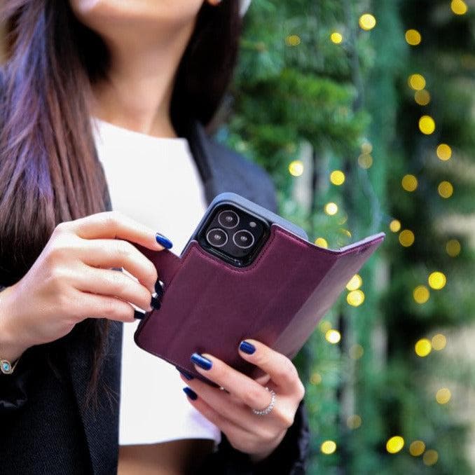 Bayelon Magic iPhone 13 Series Detachable Leather Wallet Case - MW