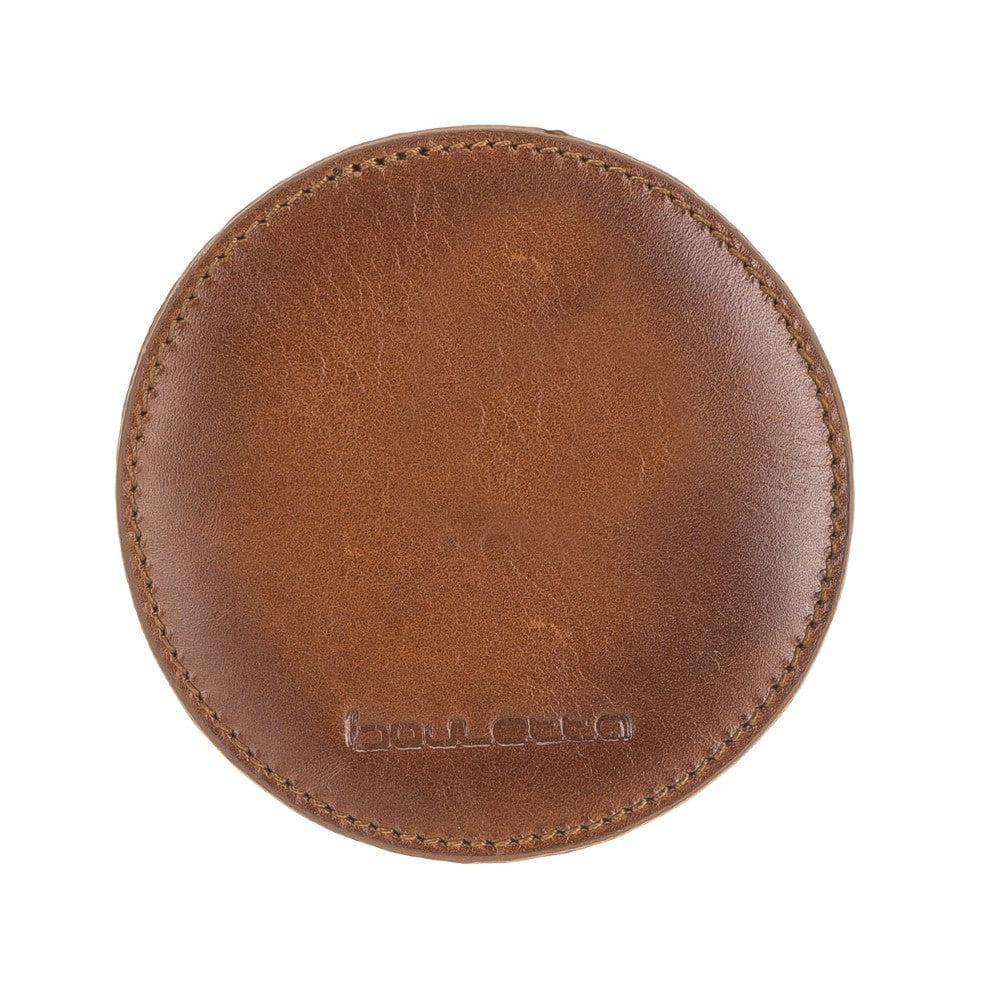 Bayelon Divine Leather Cup Coaster - Handmade Elegance Tan