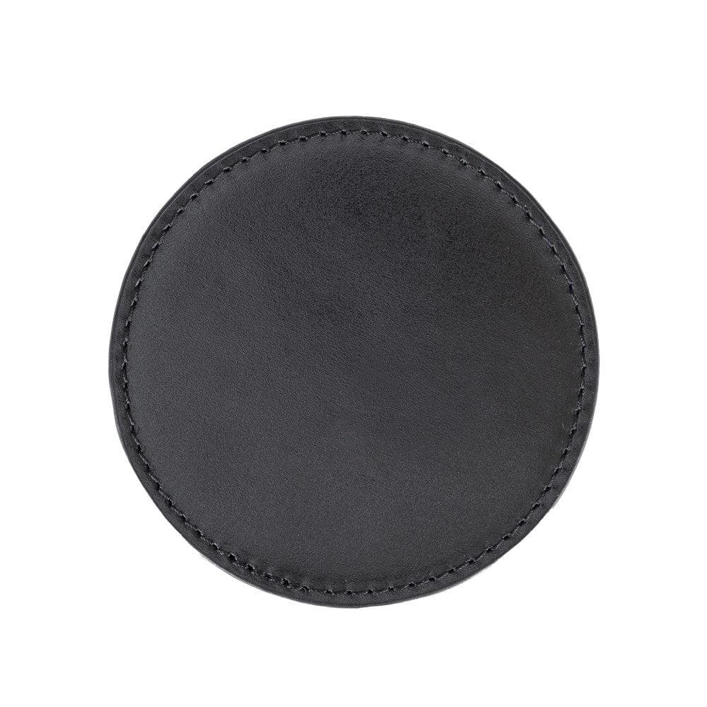 Bayelon Divine Leather Cup Coaster - Handmade Elegance Black