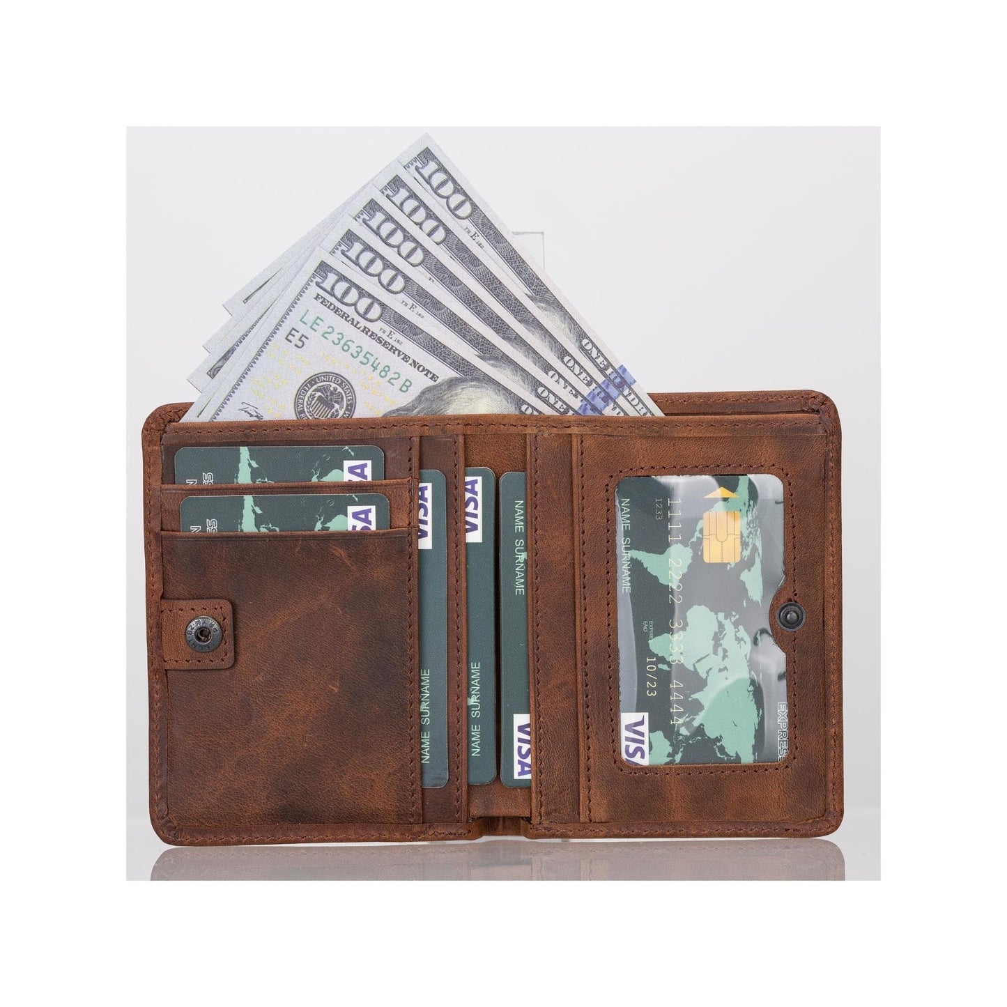 Bayelon Fabio Leather Men's Wallet with Zipper - Handmade Elegance Tan