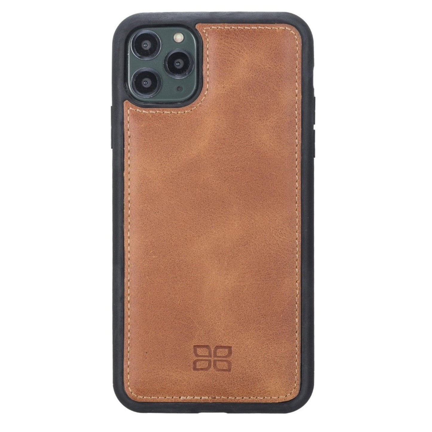 Bayelon Flex Cover Genuine Leather Case for iPhone 11 Pro Max Golden Tan