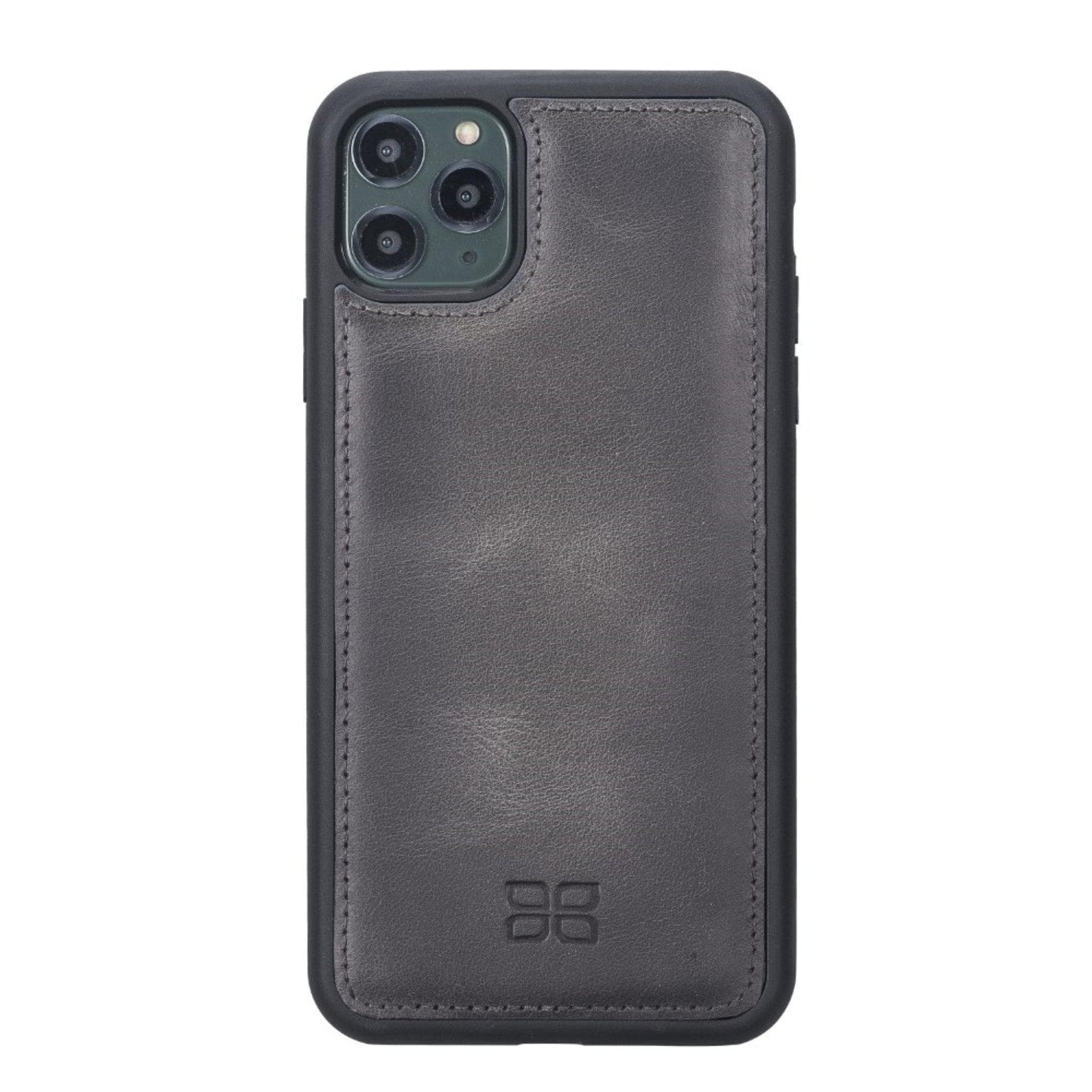 Bayelon Flex Cover Genuine Leather Case for iPhone 11 Pro Max Gray