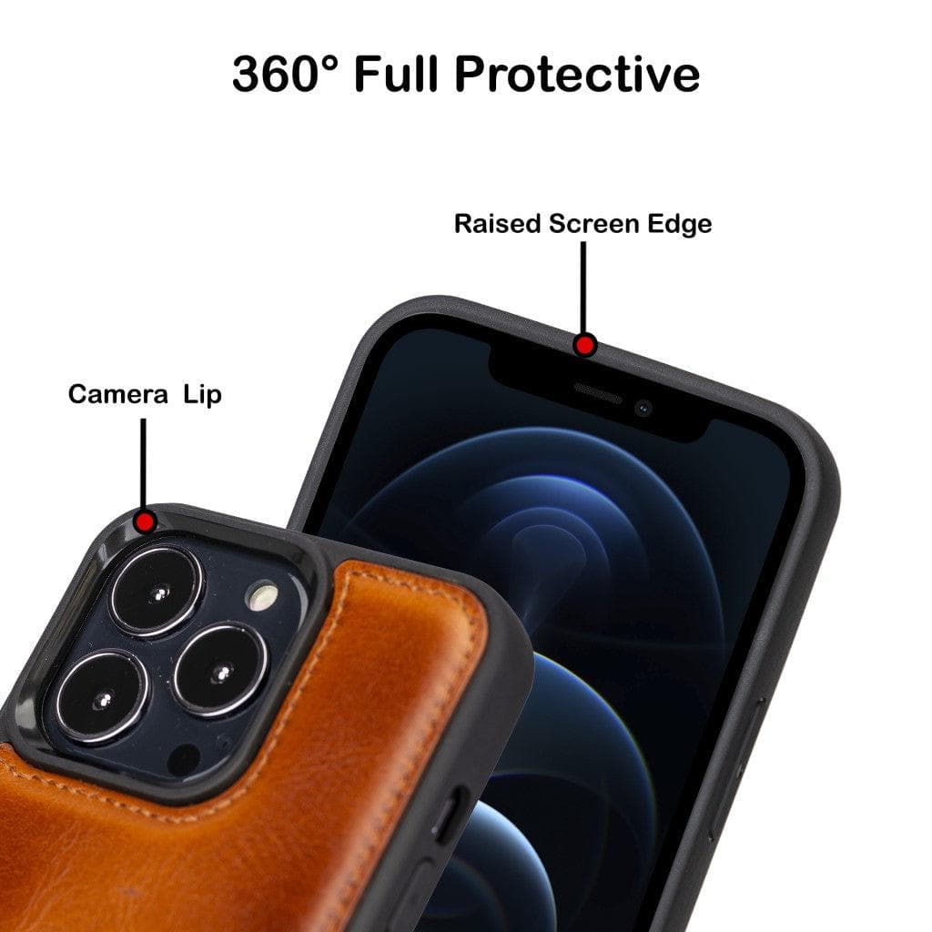 Bayelon Flex Cover Leather iPhone 13 Pro Max Case with Card Holder