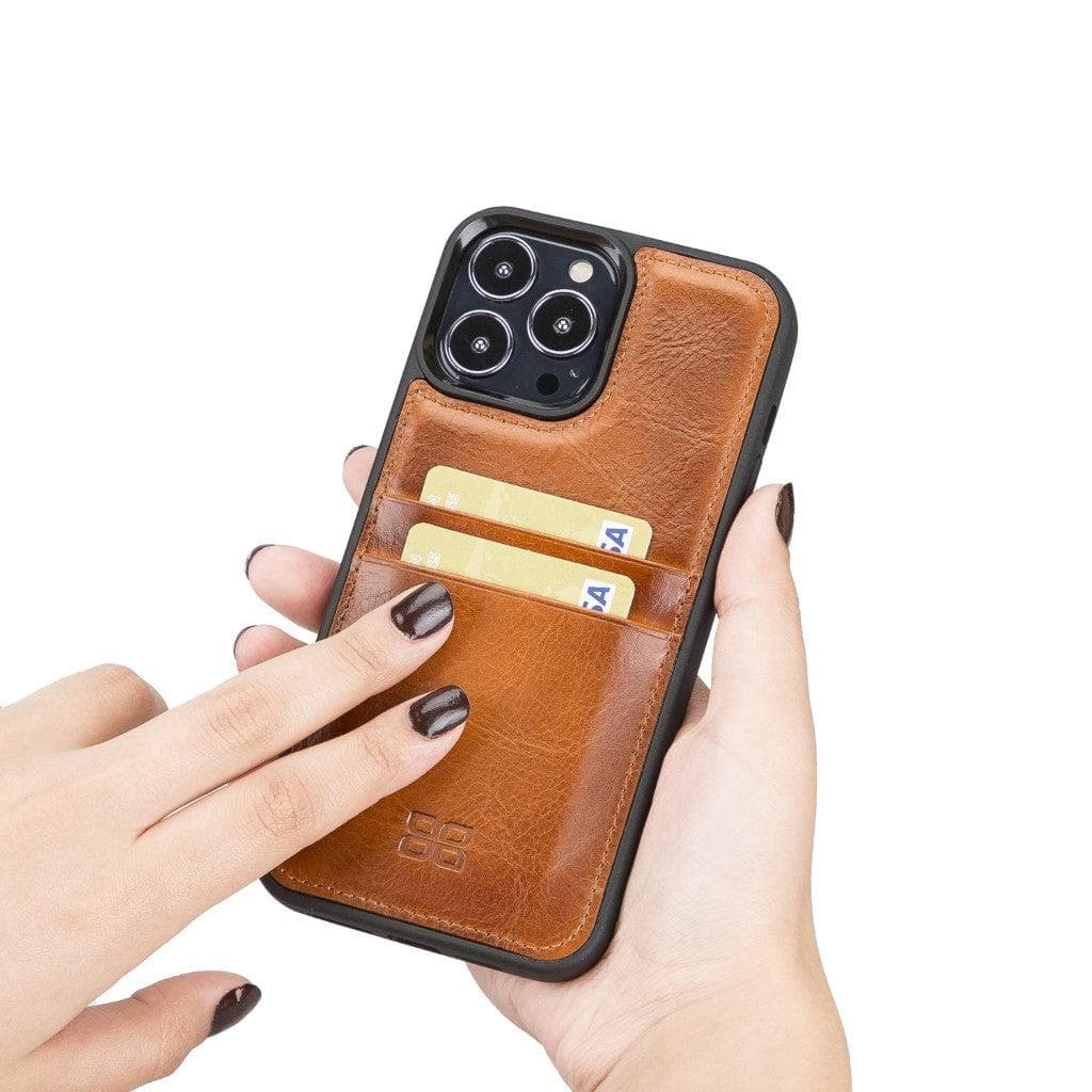 Bayelon Flex Cover Leather iPhone 13 Pro Max Case with Card Holder