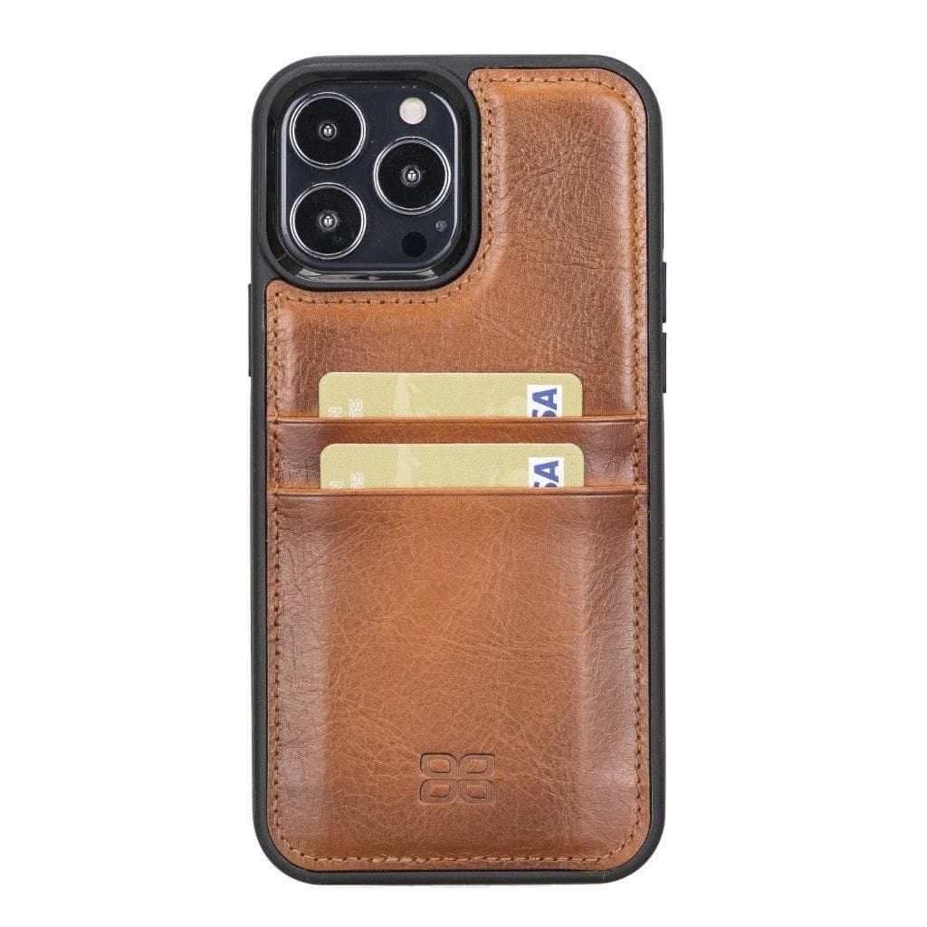 Bayelon Premium Flex Cover Leather iPhone 13 Case with Card Holder
