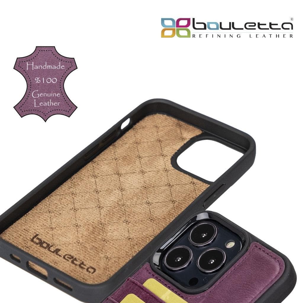 Bayelon Flex Cover Leather iPhone 13 Pro Max Case with Card Holder