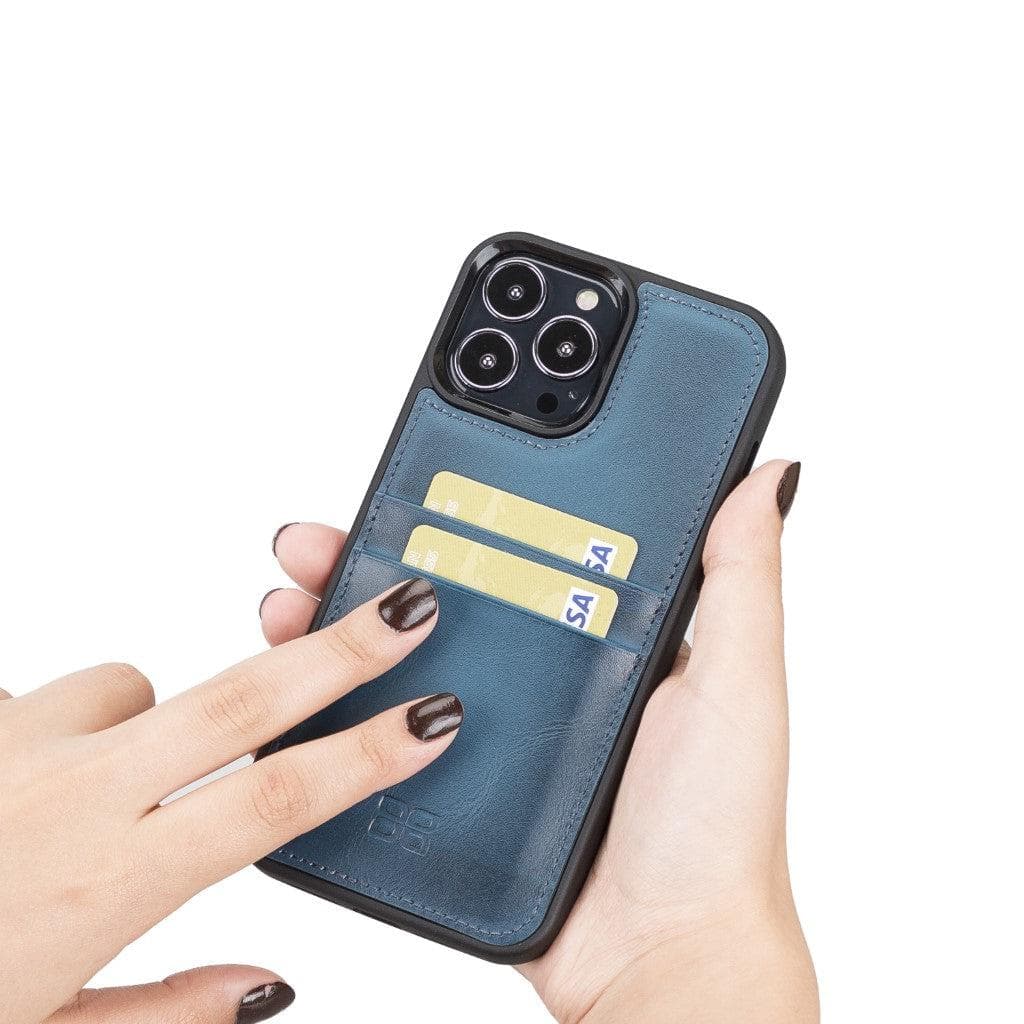 Bayelon Flex Cover Leather iPhone 13 Pro Case with Card Holder