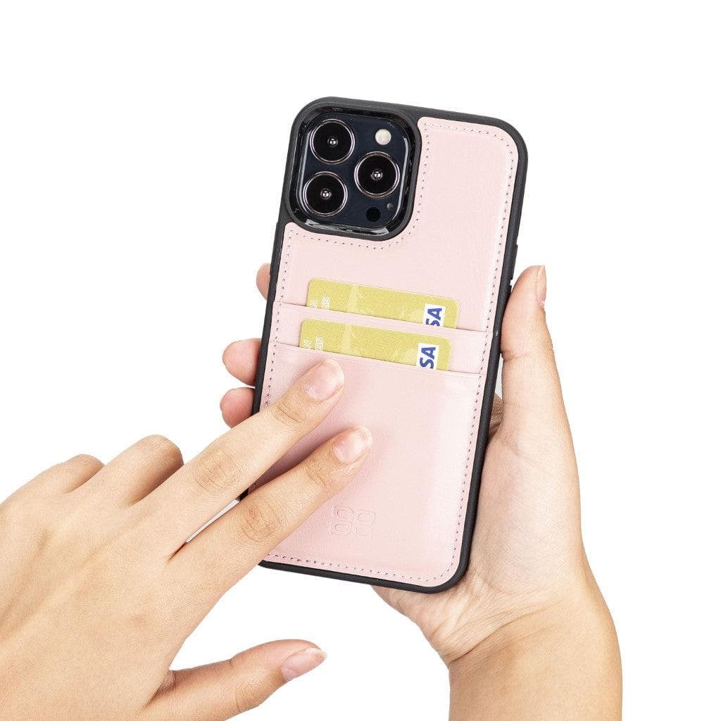 Bayelon Flex Cover Leather iPhone 13 Pro Max Case with Card Holder