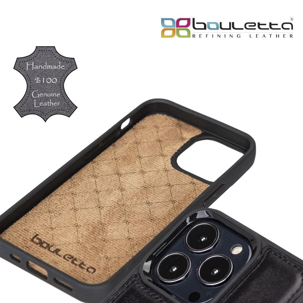 Bayelon Flex Cover Leather iPhone 13 Pro Max Case with Card Holder