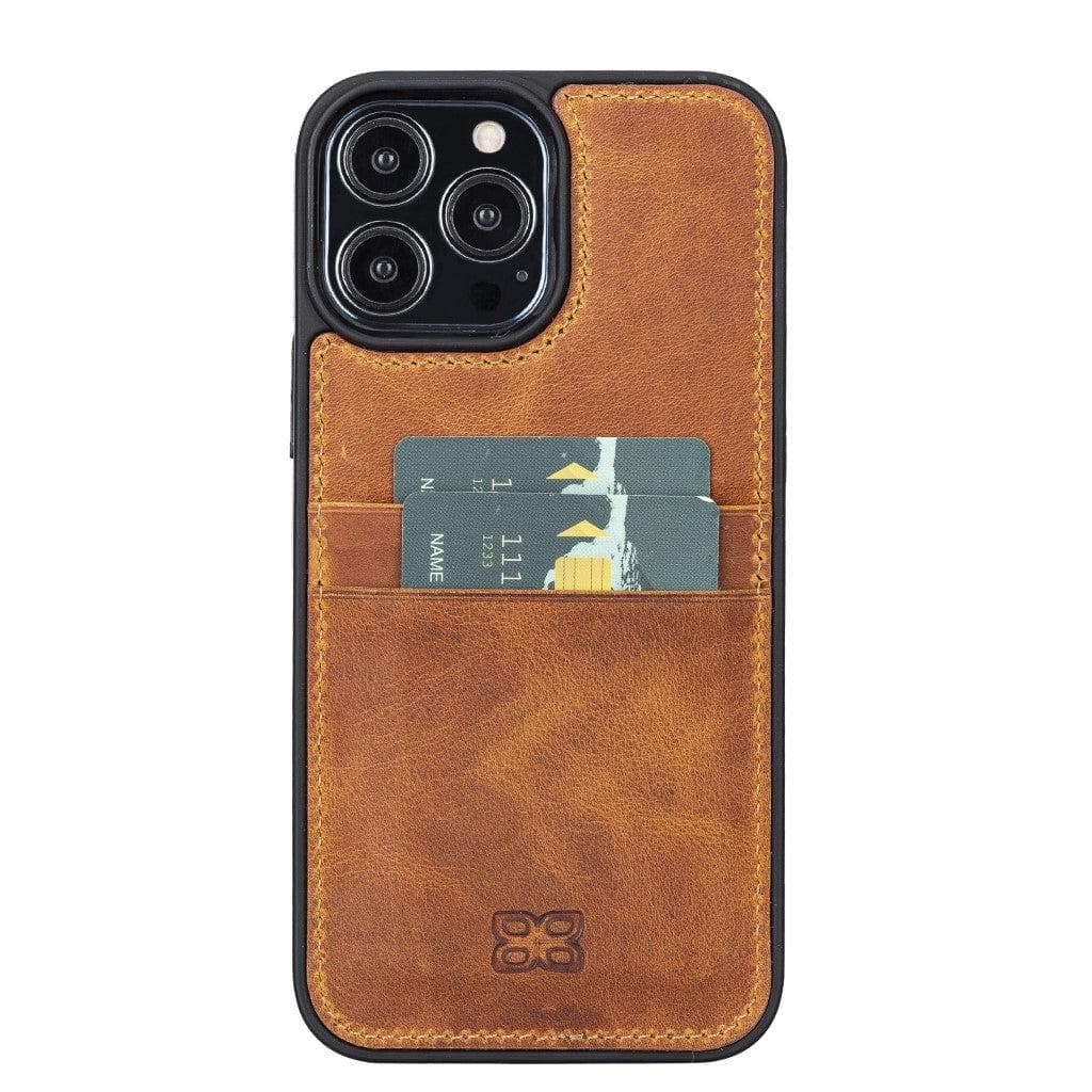 Bayelon Premium Flex Cover Leather iPhone 13 Case with Card Holder
