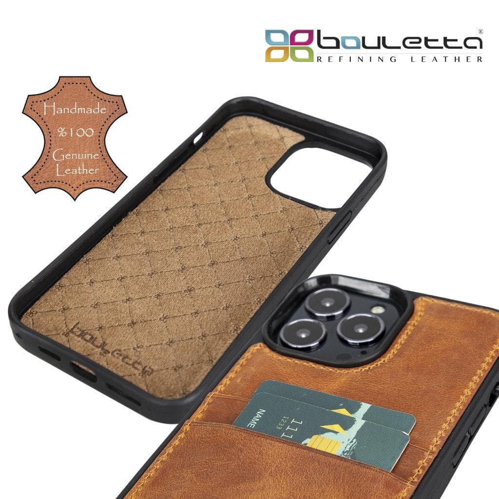 Bayelon Flex Cover Leather iPhone 13 Pro Max Case with Card Holder