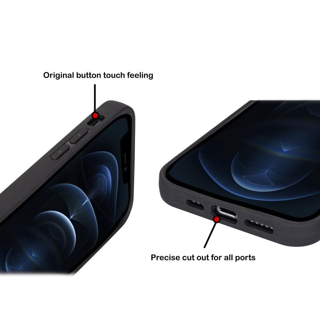 Bayelon Flex Cover Leather iPhone 13 Pro Max Case with Card Holder