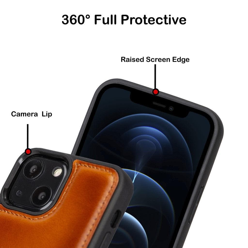 Bayelon Flex Cover Leather iPhone 13 Pro Max Case with Card Holder