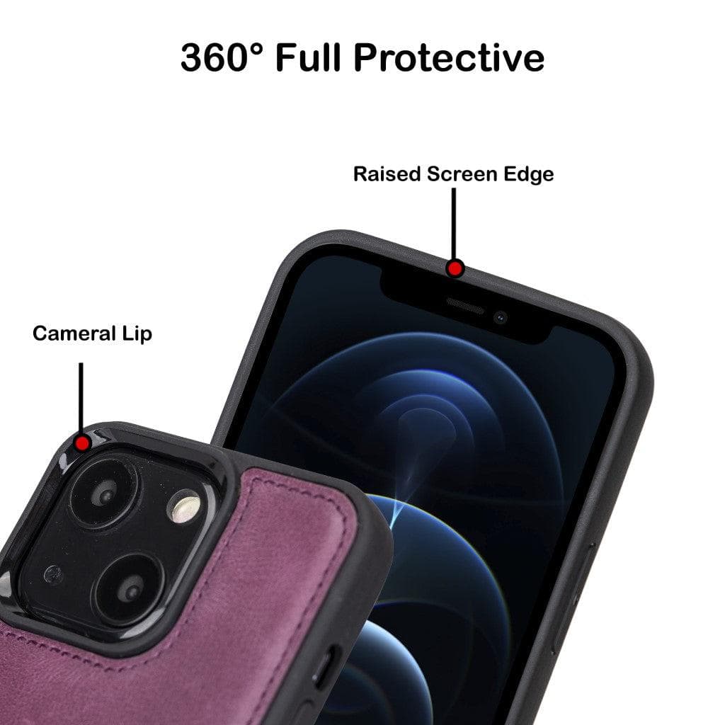 Bayelon Flex Cover Leather iPhone 13 Pro Case with Card Holder