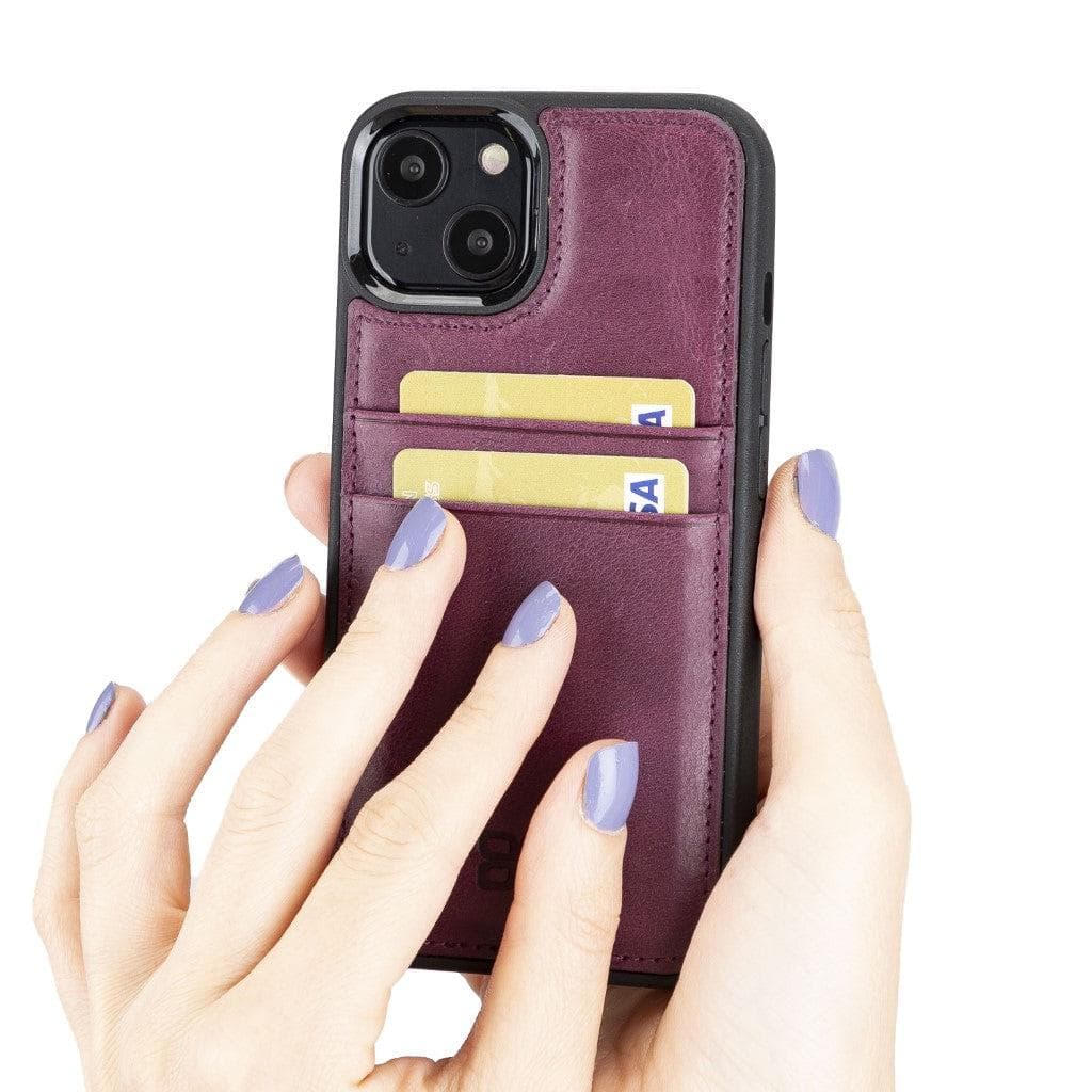 Bayelon Flex Cover Leather iPhone 13 Mini Case with Card Holder