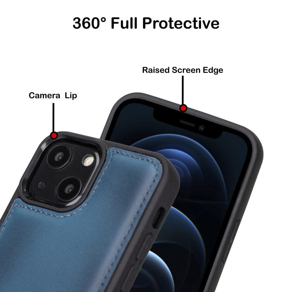 Bayelon Flex Cover Leather iPhone 13 Pro Max Case with Card Holder