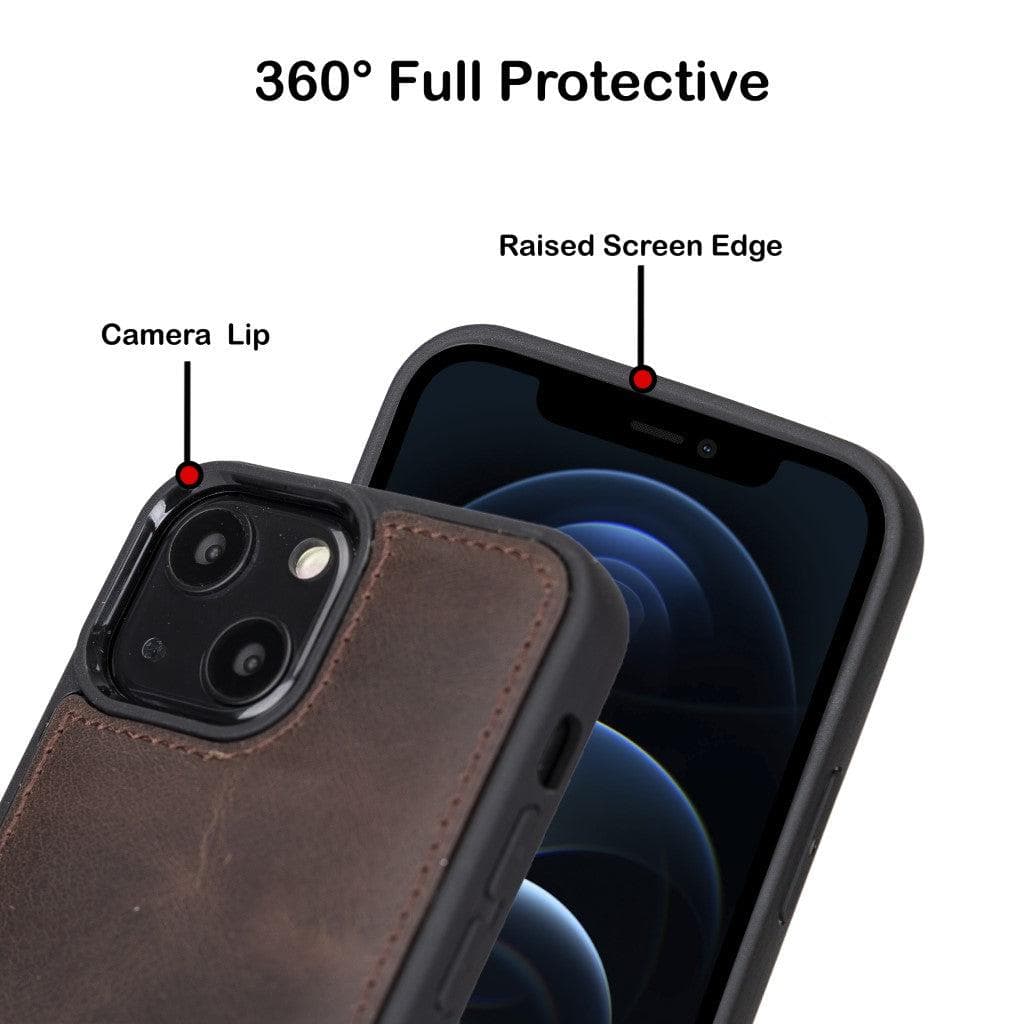 Bayelon Flex Cover Leather iPhone 13 Pro Max Case with Card Holder