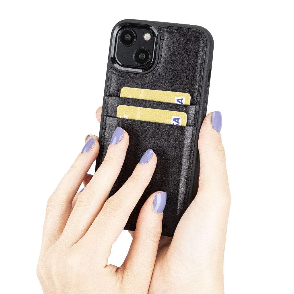 Bayelon Flex Cover Leather iPhone 13 Pro Max Case with Card Holder