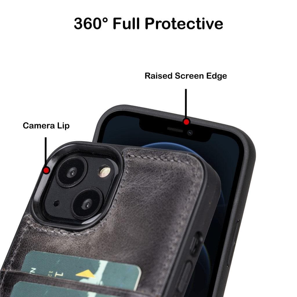 Bayelon Flex Cover Leather iPhone 13 Pro Max Case with Card Holder