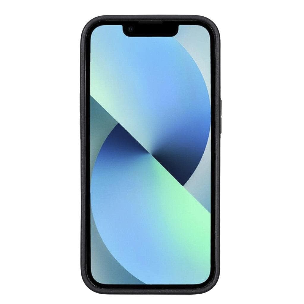 Bayelon Premium Flex Cover Leather iPhone 13 Case with Card Holder