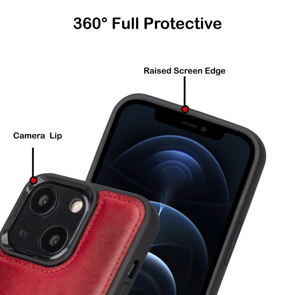 Bayelon Flex Cover Leather iPhone 13 Pro Max Case with Card Holder