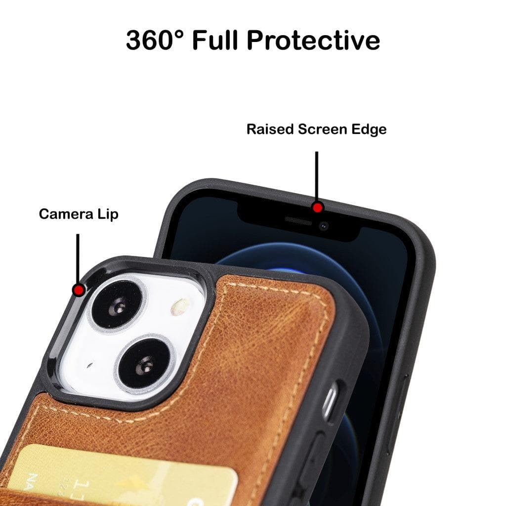 Bayelon Flex Cover Leather iPhone 13 Pro Max Case with Card Holder