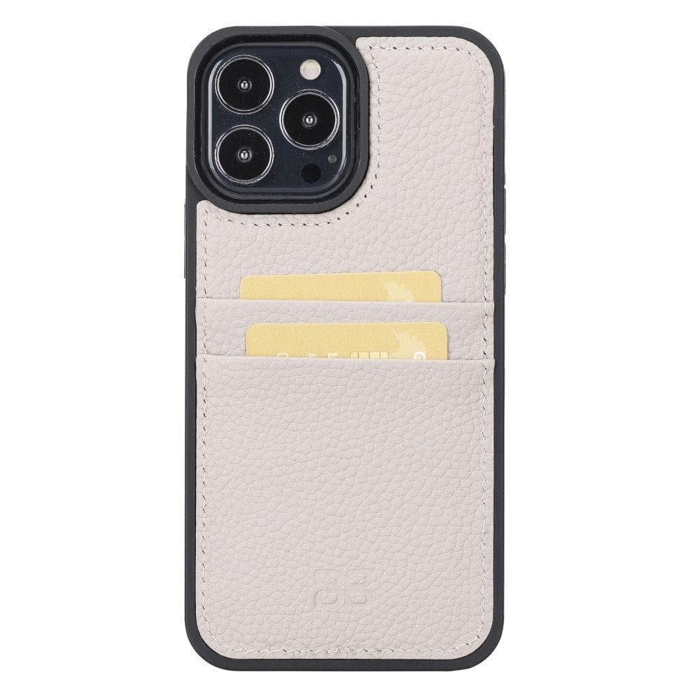 Bayelon Flex Cover Leather iPhone 13 Pro Max Case with Card Holder Sandy Brown