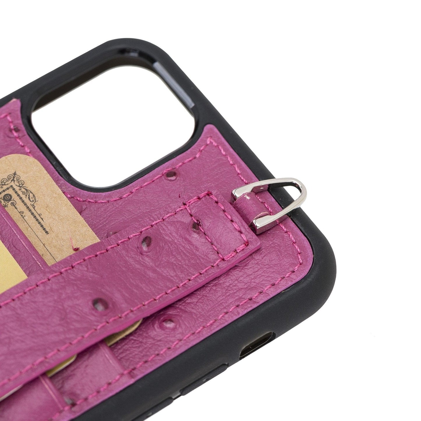 Bayelon Flex Cover Leather iPhone 11 Pro Max Case with Card Holder & Hand Strap