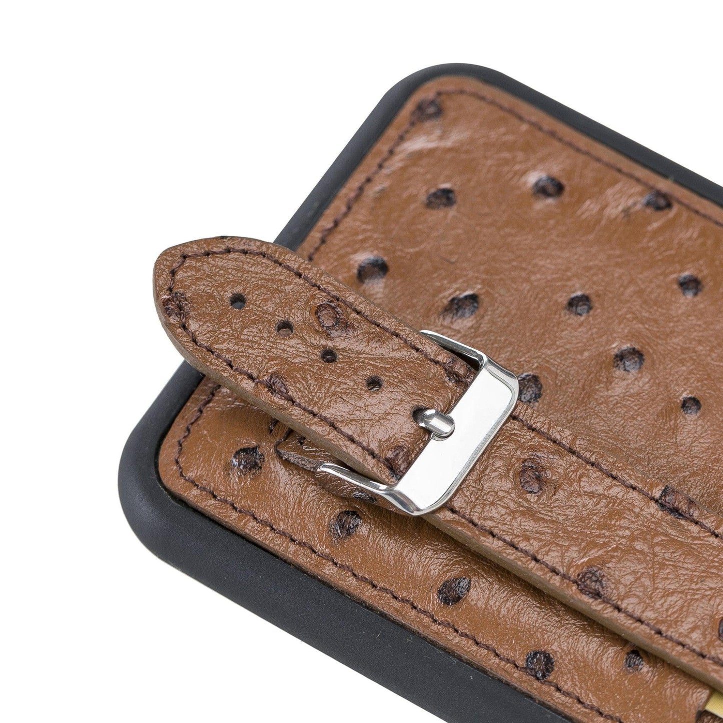 Bayelon Flex Cover Leather iPhone 11 Pro Max Case with Card Holder & Hand Strap