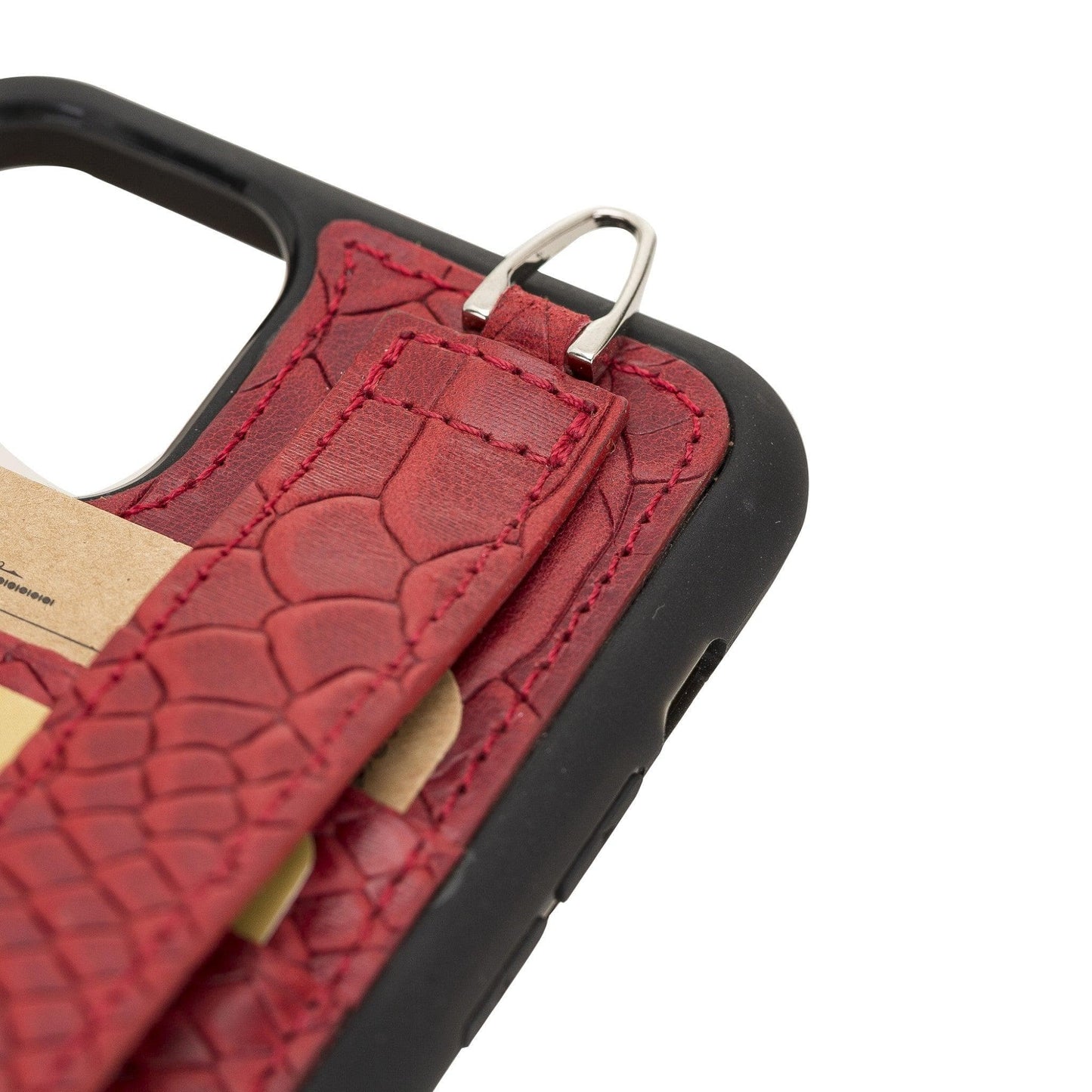 Bayelon Flex Cover Leather iPhone 11 Pro Max Case with Card Holder & Hand Strap