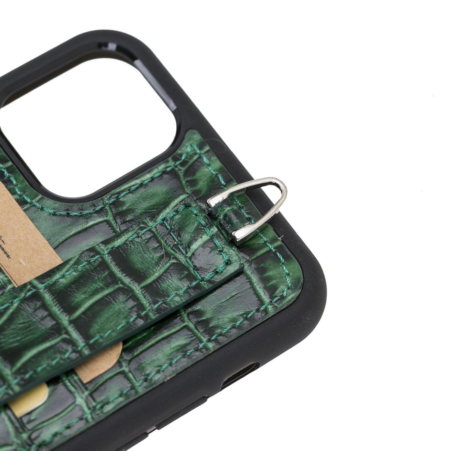 Bayelon Flex Cover Leather iPhone 11 Pro Max Case with Card Holder & Hand Strap