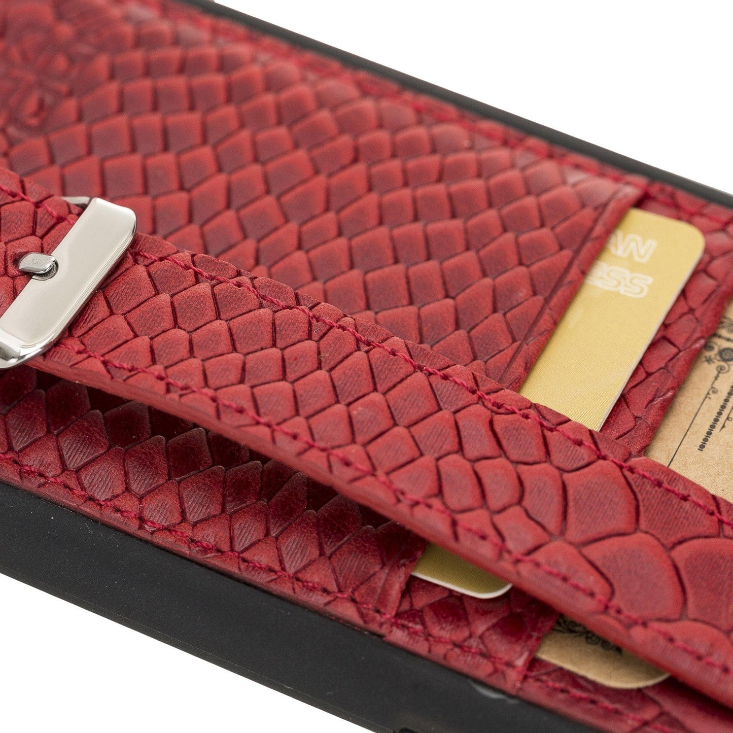 Bayelon Flex Cover Leather iPhone 11 Pro Max Case with Card Holder & Hand Strap