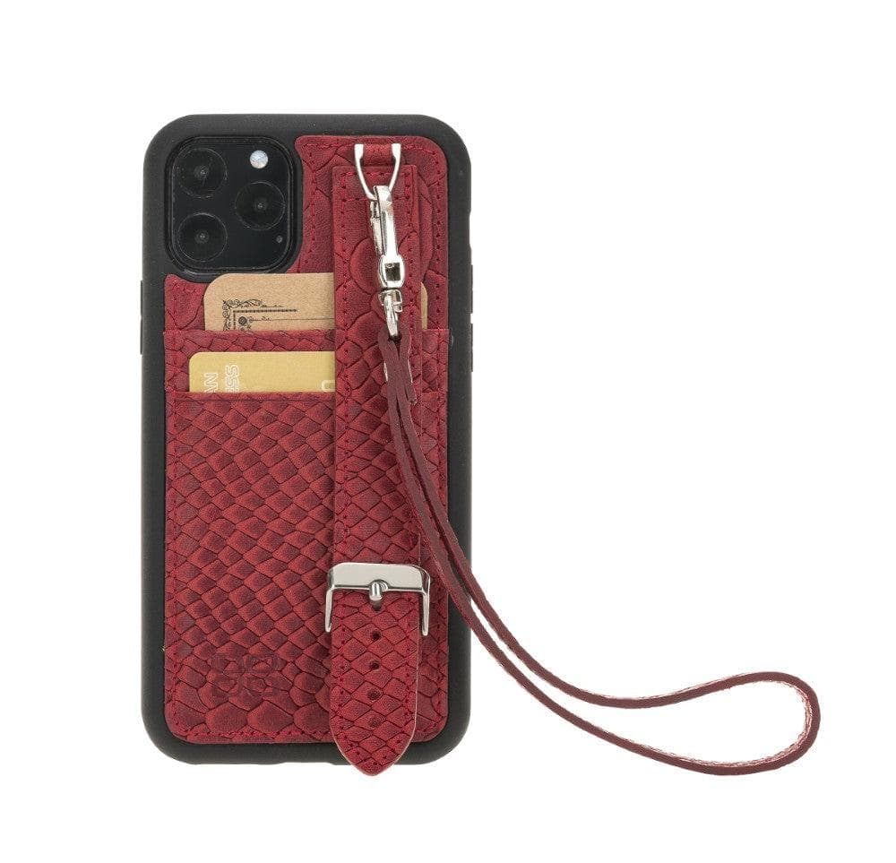 Bayelon Flex Cover Leather iPhone 11 Pro Max Case with Card Holder & Hand Strap
