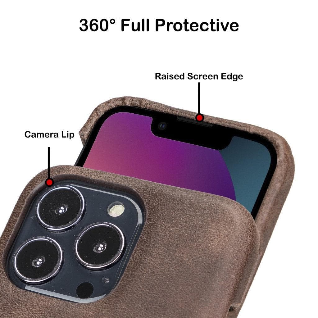 Bayelon F360 Genuine Leather Case for iPhone 13 Pro Max