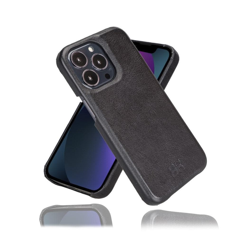 Bayelon F360 Genuine Leather Case for iPhone 13 Pro Max Black