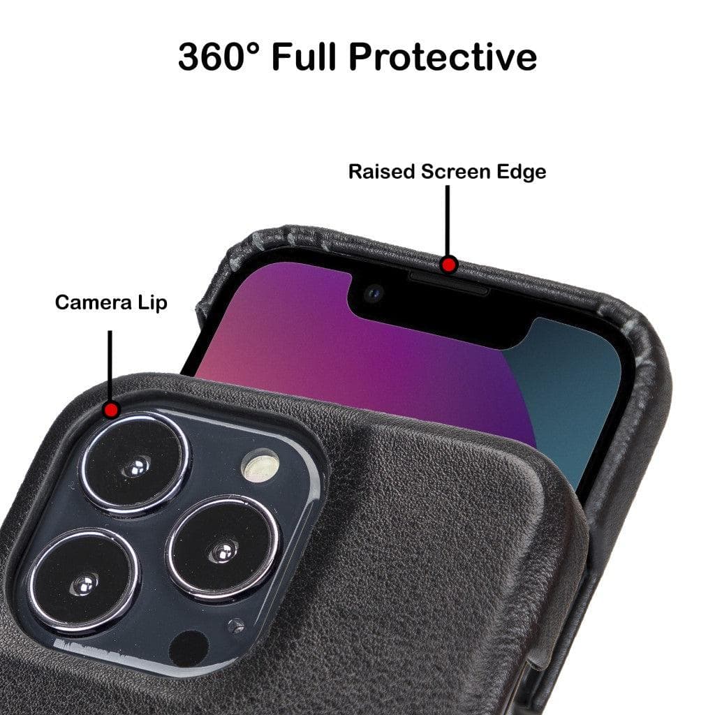 Bayelon F360 Genuine Leather Case for iPhone 13 Pro Max