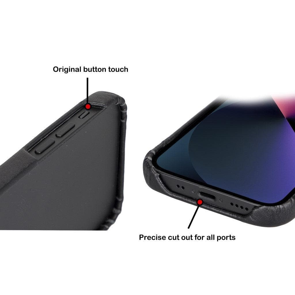 Bayelon F360 Genuine Leather Case for iPhone 13 Pro Max
