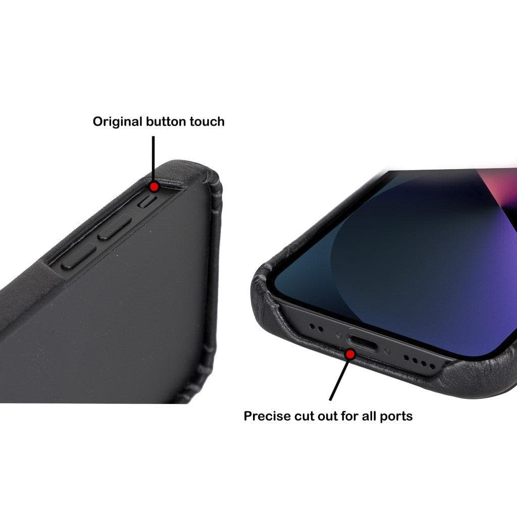 Bayelon F360 Genuine Leather Case for iPhone 13 Pro Max